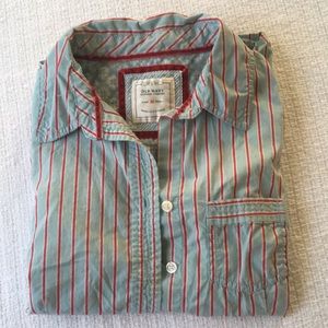 Old Navy teal and red dress shirt